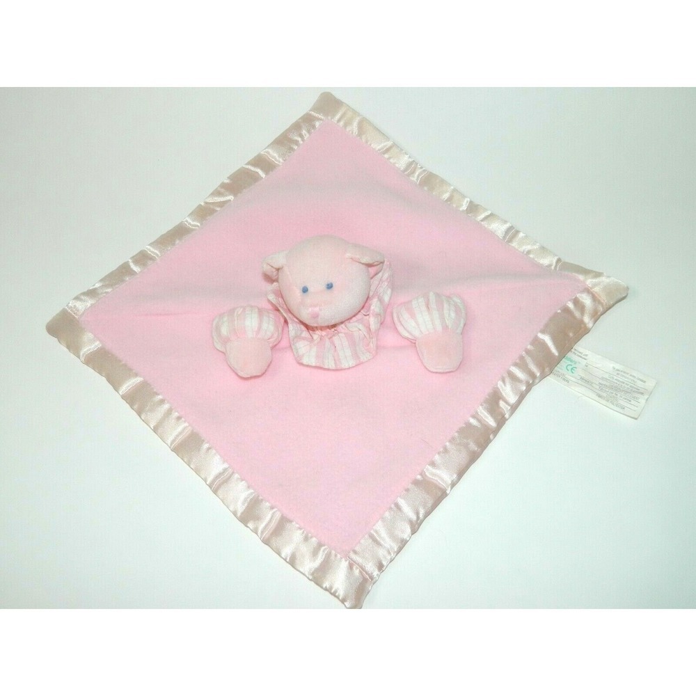 Russ Comfy Cuddlers Pink Teddy Bear Security Blanket Baby Lovey nunu  2878